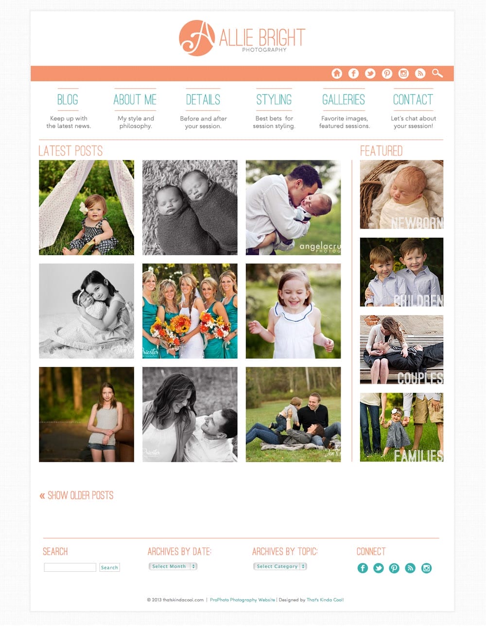 Photography website template